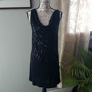 Express black dress with sequins. Size M